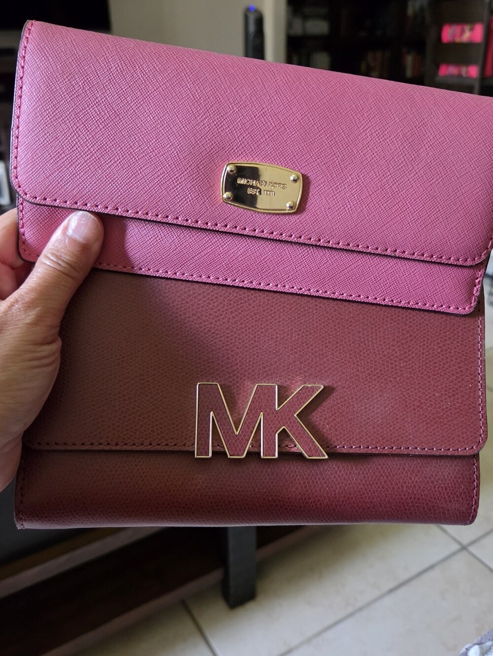 Michael Kors Wine & Rose Pink Wallets Preloved